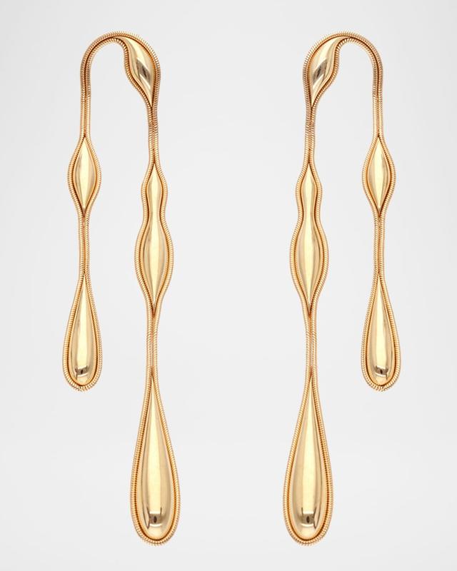 Fluid 18K Yellow Gold Doubled Earrings