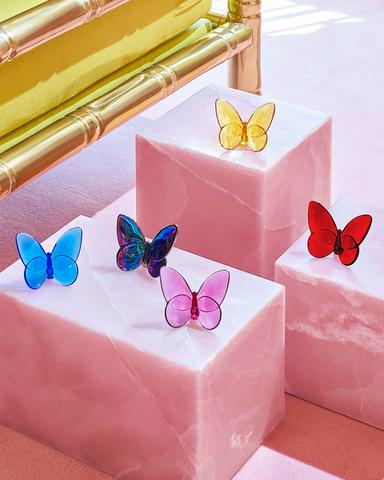 Baccarat 2.5" Lucky Crystal Blue Butterfly | Thumbnail 1