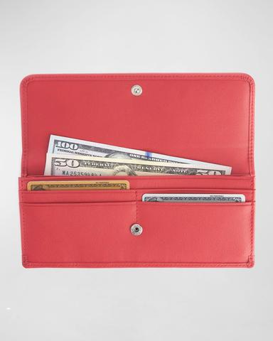 ROYCE New York Monogrammed RFID Blocking Leather Clutch Wallet, Personalized | Thumbnail 2