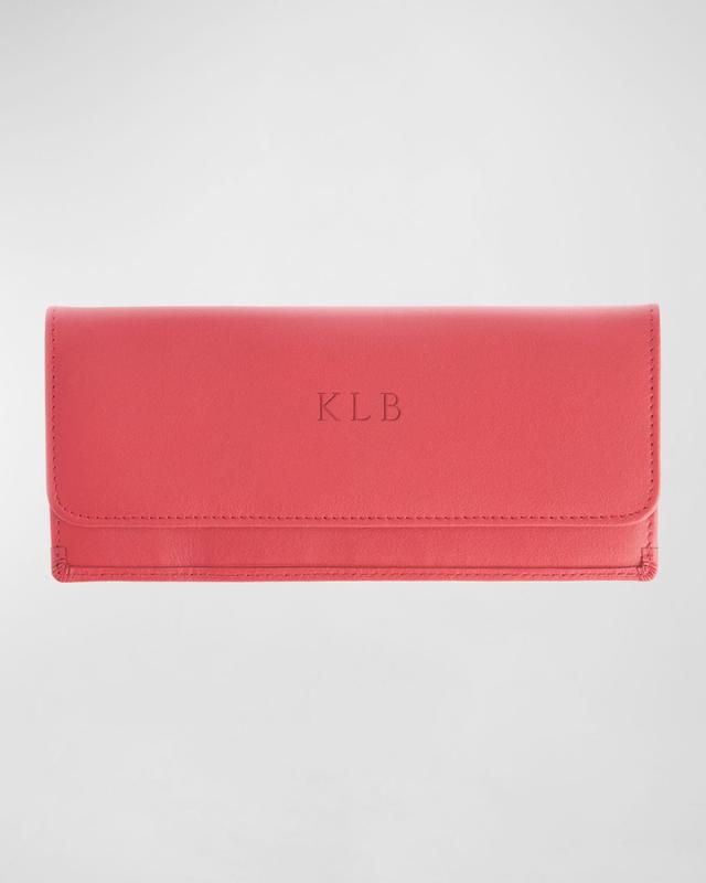 ROYCE New York Monogrammed RFID Blocking Leather Clutch Wallet, Personalized