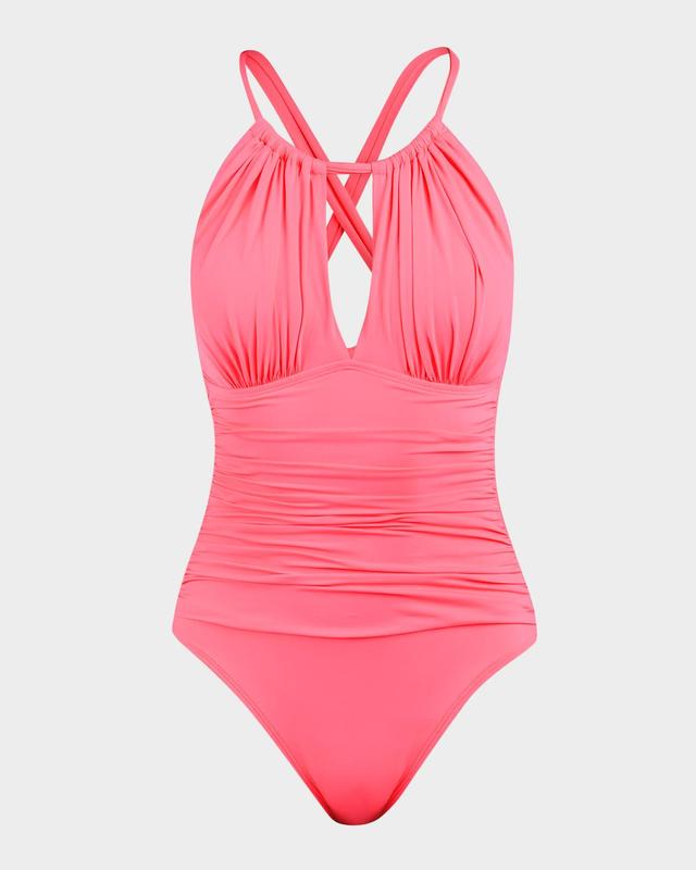 Island Goddess Mio High-Neck One-Piece Swimsuit