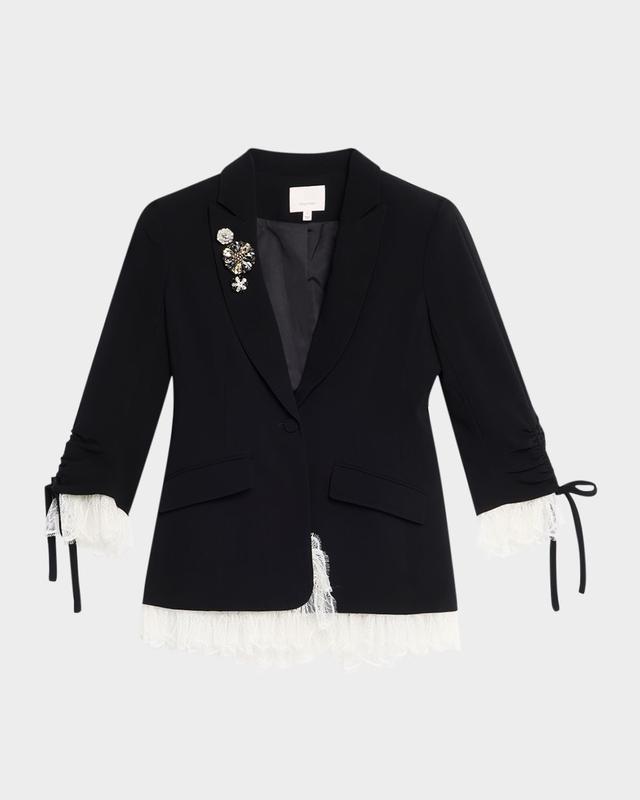 Cinq a Sept Roxie Blazer w/ Lace