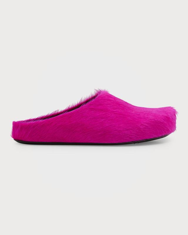 Marni Men 's Fussbett Calf Hair Sabot Mules
