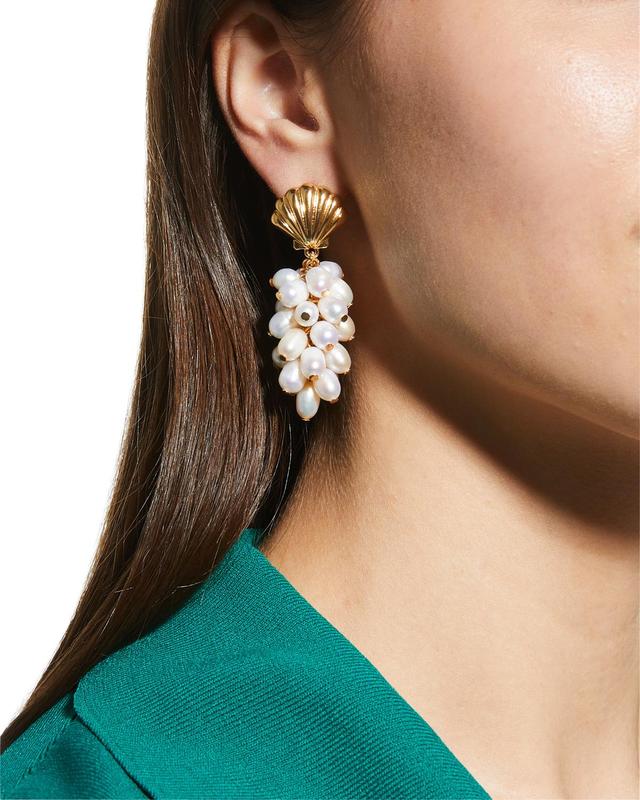 Pearly Cluster Shell Earrings