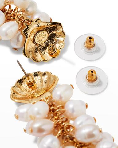 Kenneth Jay Lane Pearly Cluster Shell Earrings | Thumbnail 3