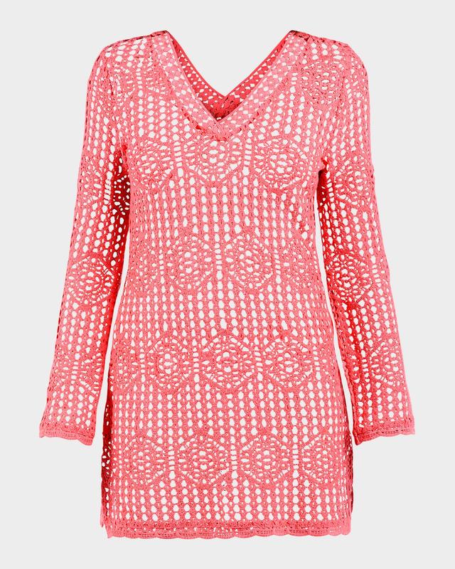 La Blanca Waverly Crochet V-Neck Tunic