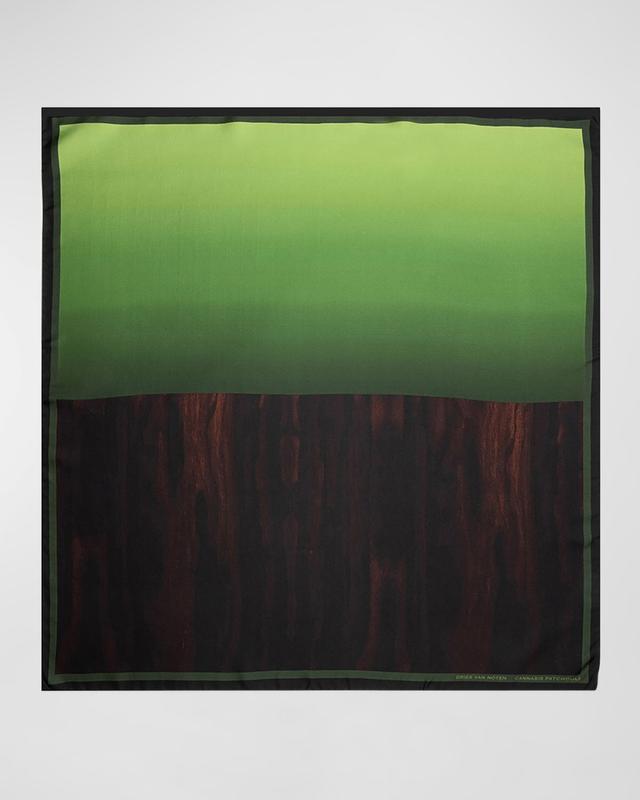 Dries Van Noten Cannabis Patchouli Silk Foulard