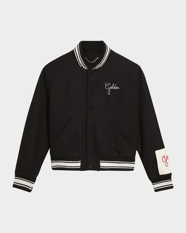 Men 's Embroidered Compact Bomber Jacket