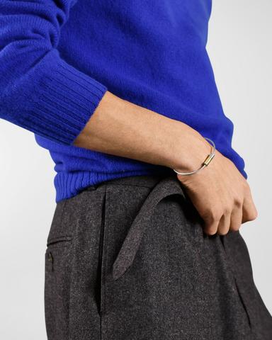 Le Gramme Men 's Polished Two-Tone Cable Bracelet | Thumbnail 1