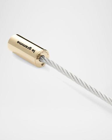 Le Gramme Men 's Polished Two-Tone Cable Bracelet | Thumbnail 3