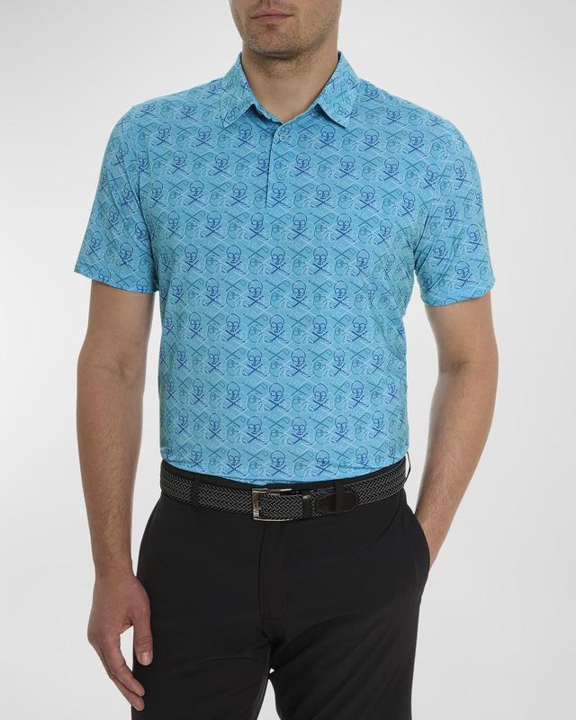 Men 's Iron Skull 2 Stretch Polo Shirt
