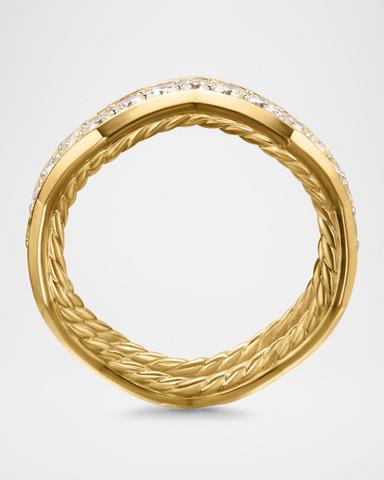 David Yurman Zig Zag Stax Ring with Diamonds in 18K Gold, 5mm | Thumbnail 3