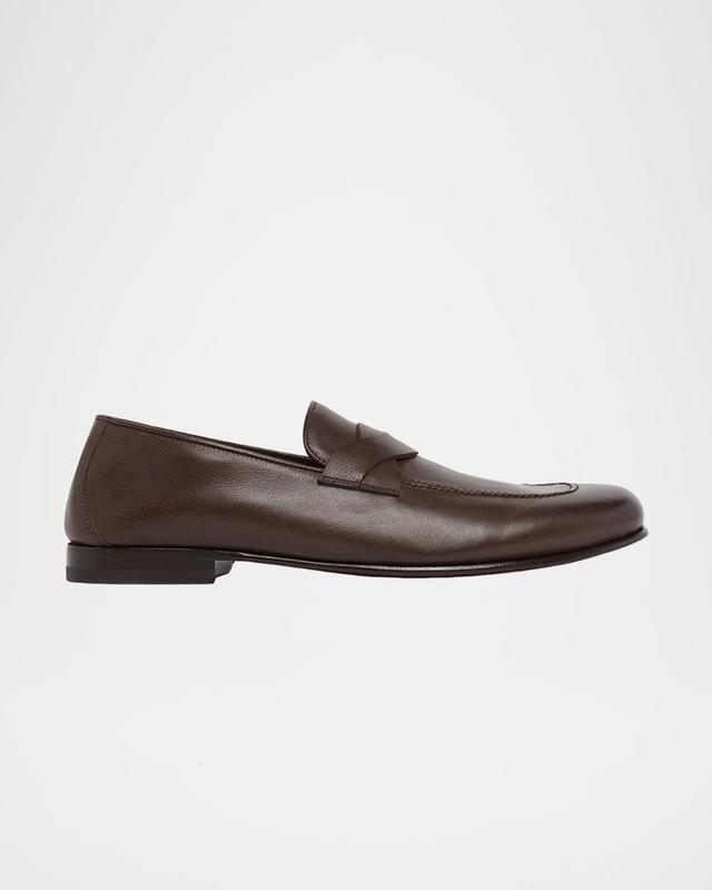 TOM FORD Men 's Gigi Leather Twisted-Band Penny Loafers