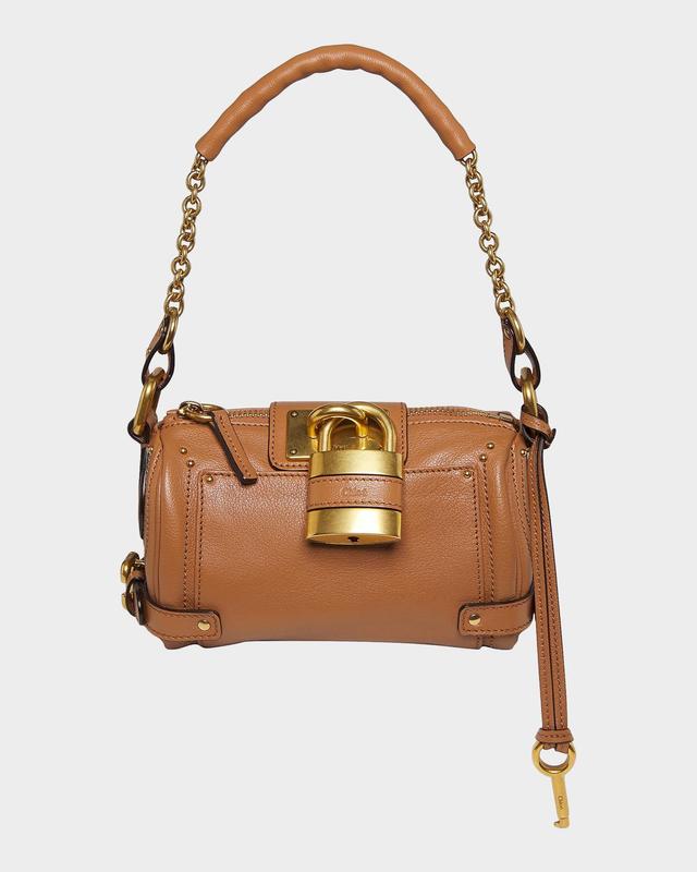 Paddington Rounded Padlock Shoulder Bag in Leather
