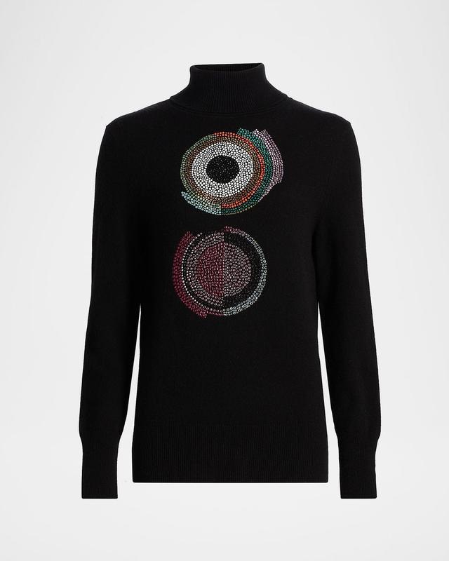 Libertine Sonia Crystal Cashmere Turtleneck Sweater
