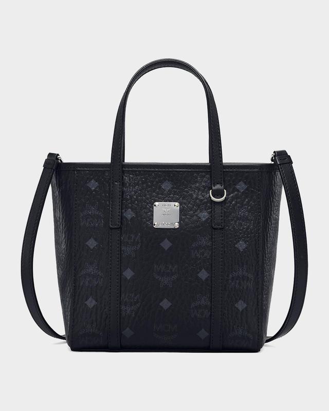 MCM Toni Mini Visetos Leather Shopper Tote Bag