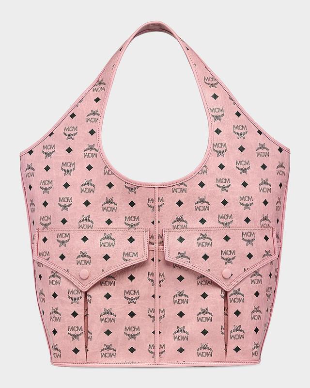 MCM Leni Visetos Shopper Tote Bag