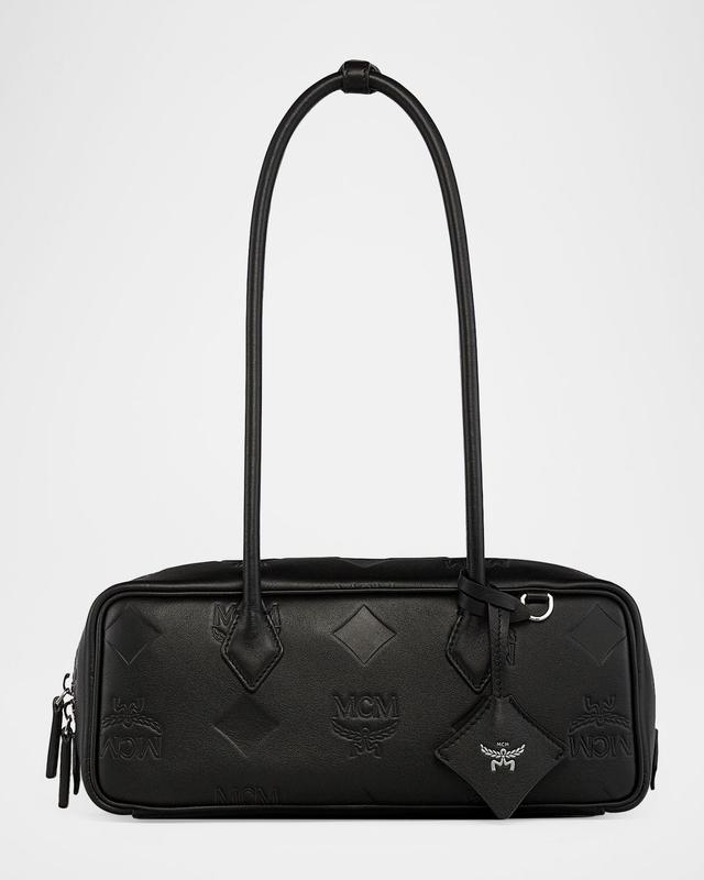 MCM Aren Small Leather East-West Shoulder Bag