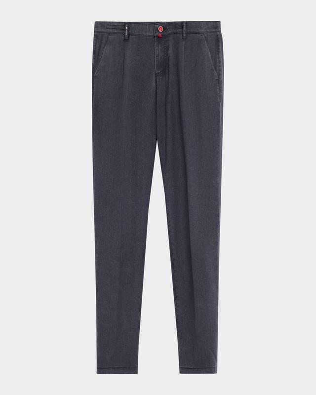 Men 's Washed-Effect Wool Four-Pocket Pants