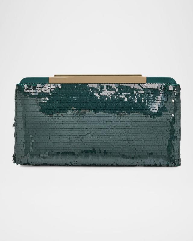 Sequin-Covered Clutch Bag