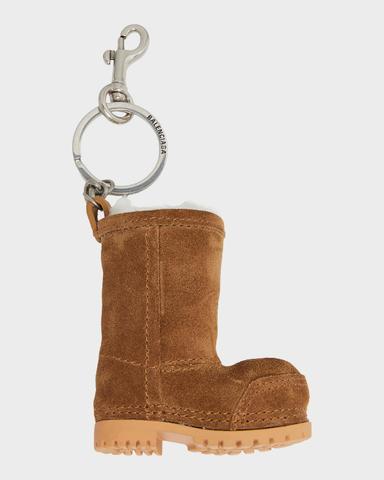Balenciaga Mini Suede Boot Key Ring Bag Charm | Thumbnail 3