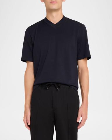 Brunello Cucinelli Men 's Cotton V-Neck T-Shirt | Thumbnail 4
