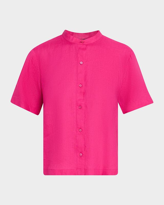 Eileen Fisher Button-Down Organic Linen Shirt