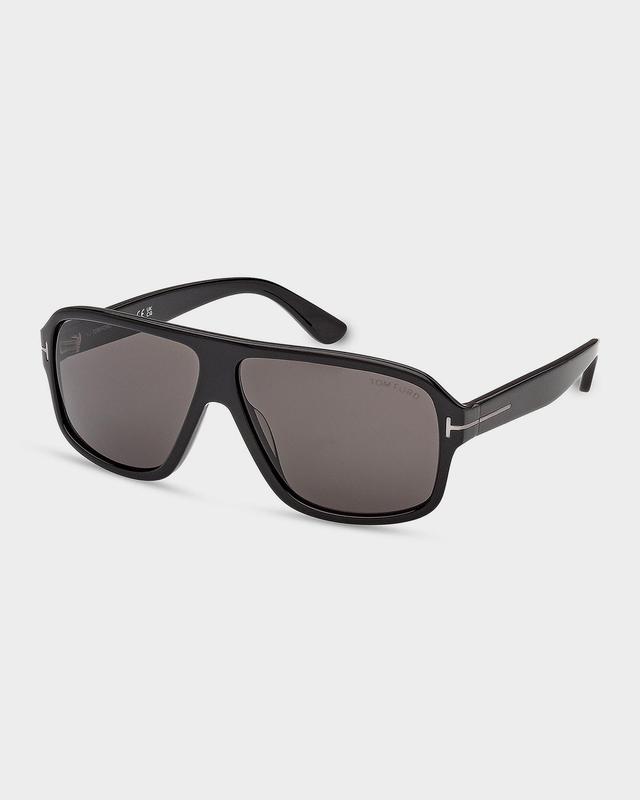 TOM FORD Men 's William-02 Acetate Rectangle Sunglasses