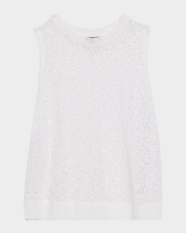 Eileen Fisher Slubby Organic Cotton Open-Knit Tank