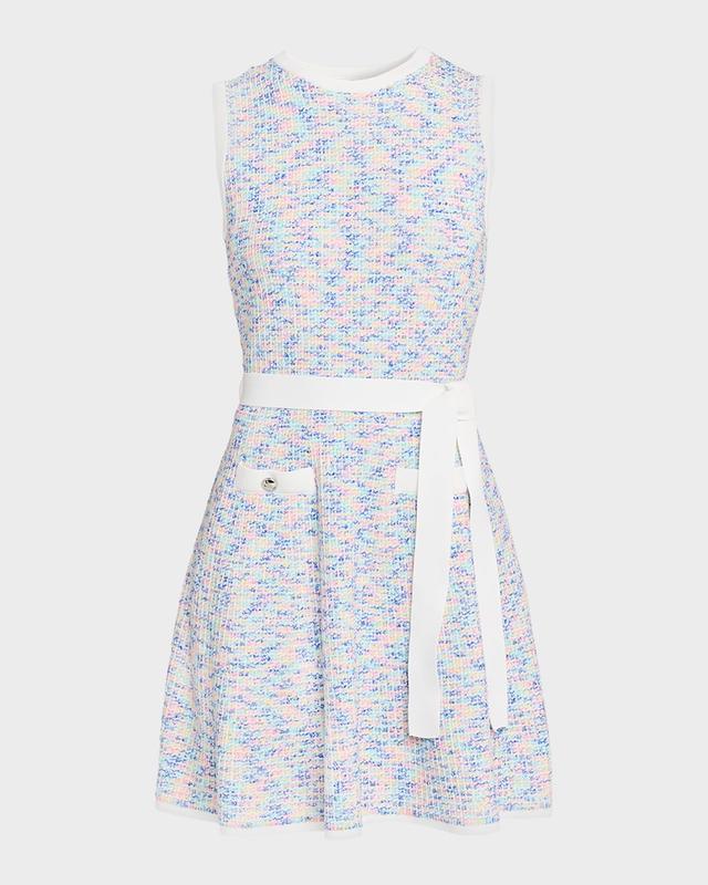 Shoshanna Coco Sleeveless Tweed Knit Mini Dress