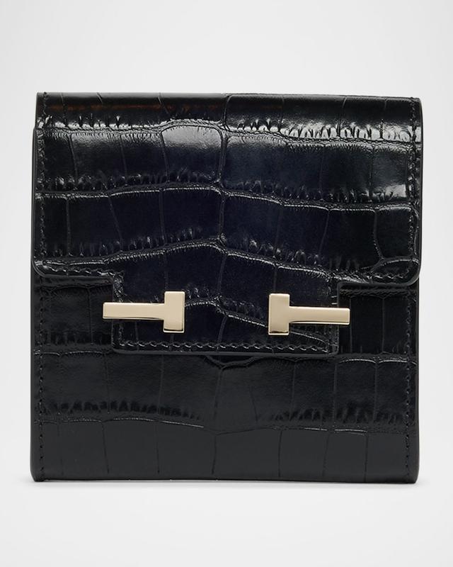 TOM FORD Croc-Embossed Leather Wallet