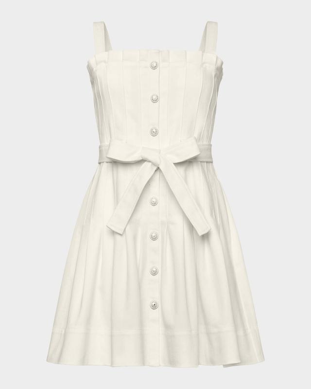 Cinq a Sept Branwen Pleated Denim Mini Dress