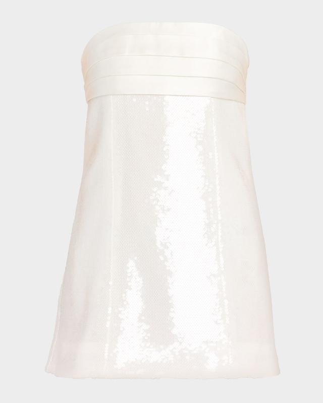 Retrofete Chentari Sequined Strapless Mini Dress