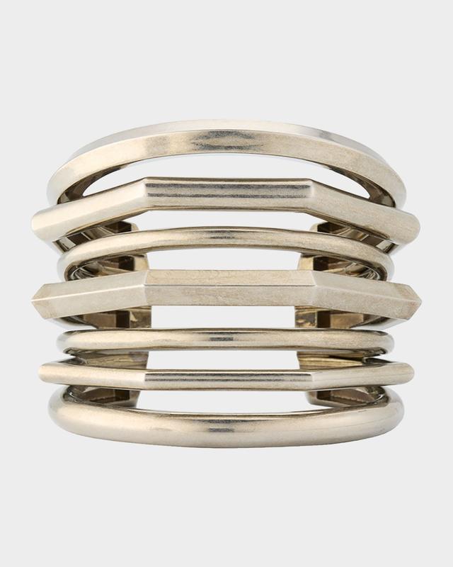 Orbit Silver-Tone Cuff Bracelet