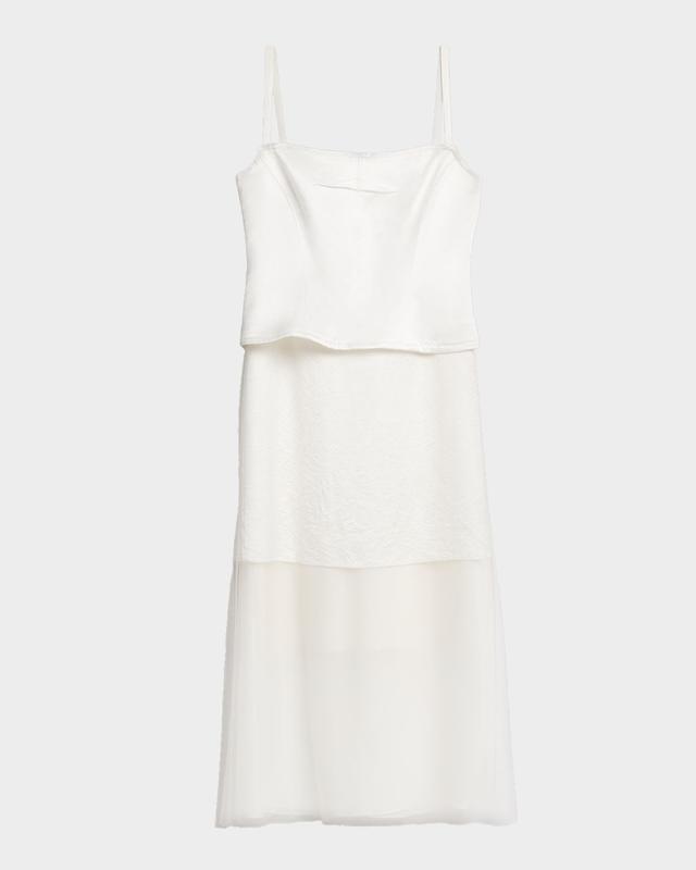 Jason Wu Collection Sleeveless Washed Twill Layered Midi Dress