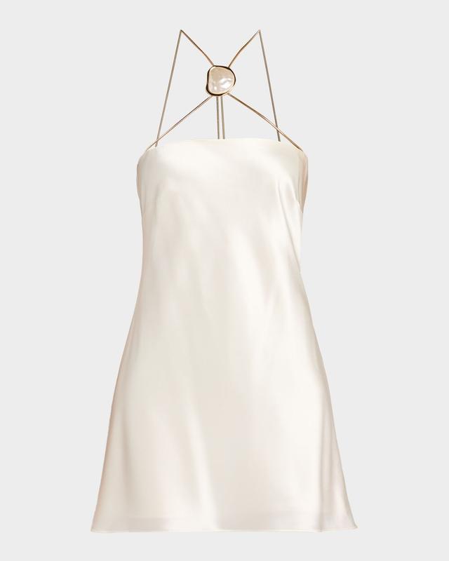 Retrofete Ebba Gemstone Halter Mini Dress