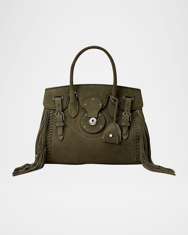 Ralph Lauren Collection Soft Ricky 27 Fringe-Trim Suede Shoulder Bag