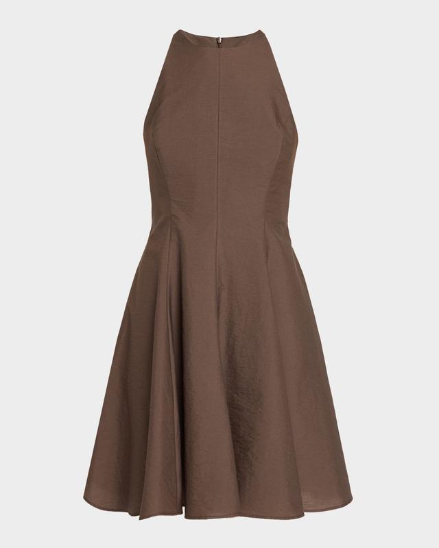 Brunello Cucinelli Sleeveless Cotton-Blend Fit-And-Flare Mini Dress