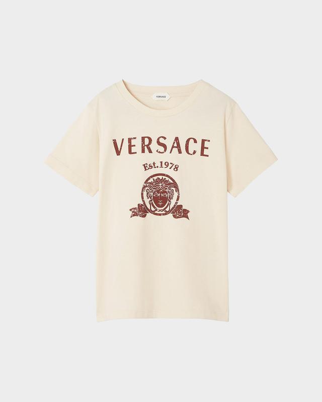 Versace Kid 's Logo-Print Cotton Jersey T-Shirt, Size 4-14