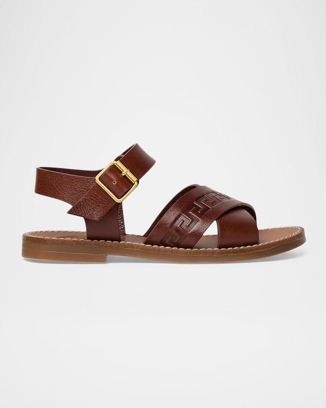 Versace Little Kid 's & Kid 's Leather Sandals
