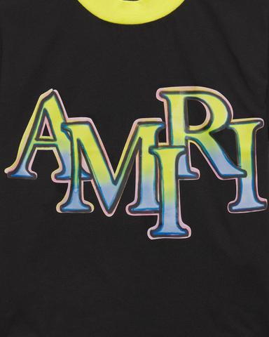 Amiri Kid 's Staggered Logo Ringer T-Shirt, Size 6- | Thumbnail 3