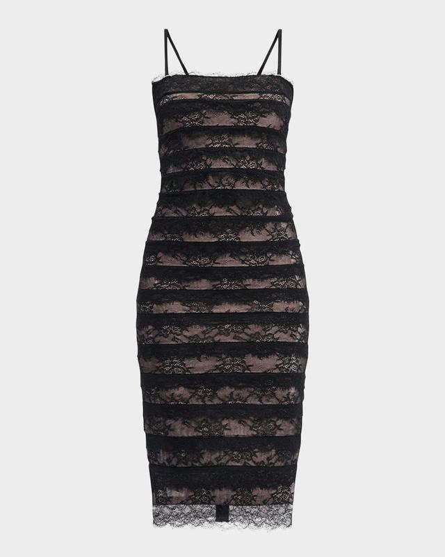 Herve Leger The Dara Lace Midi Dress
