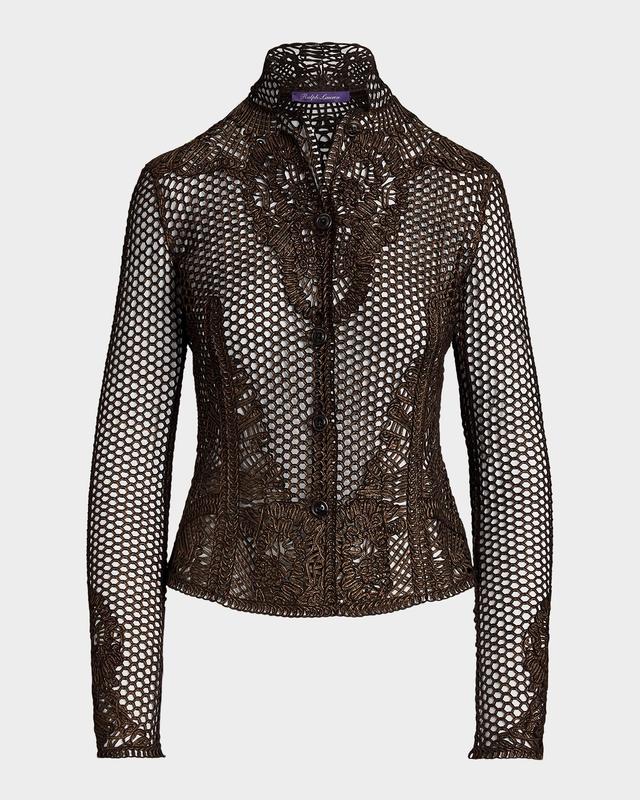 Ralph Lauren Collection Wes Foiled Lamb-Suede Jacket
