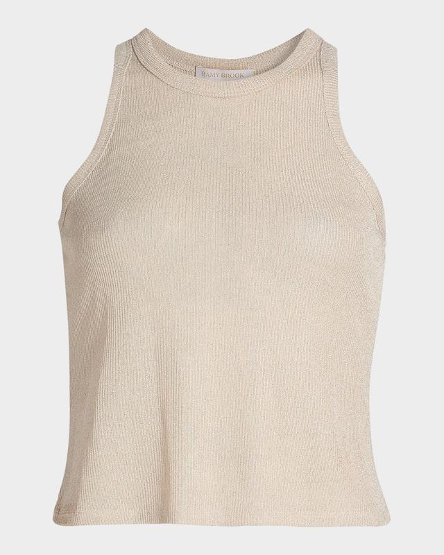 Ramy Brook Ella Metallic Knit Tank