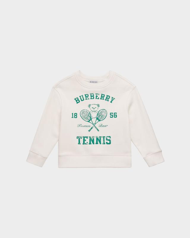 Burberry Kid 's Mathew Thomas Bear Printed Sweatshirt, Size 4-14