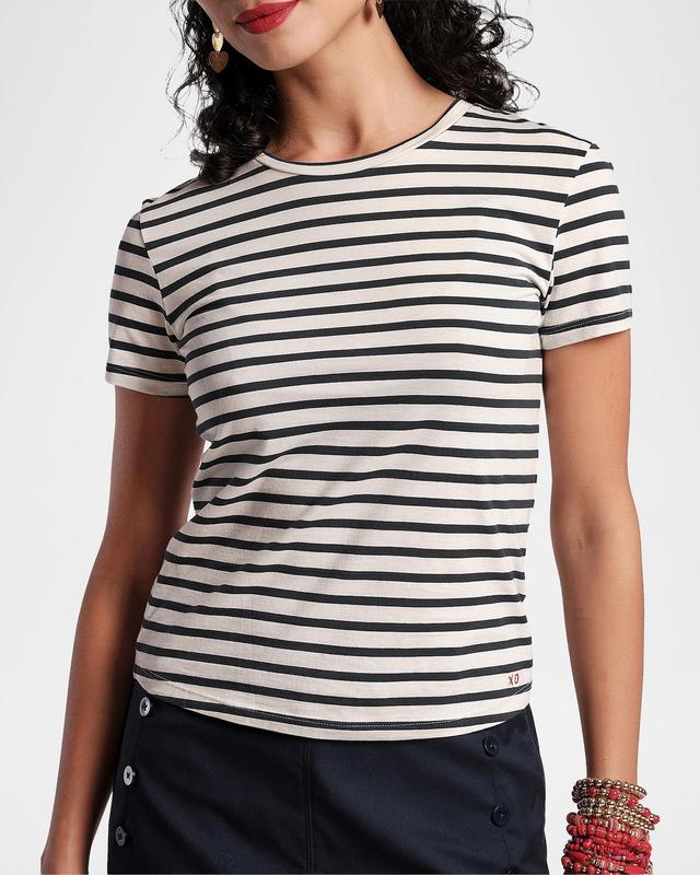 Frances Valentine Super Striped Pima Cotton T-Shirt