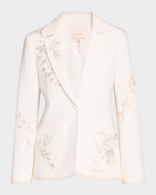 Cinq a Sept Karlie Rococo Embroidered Blazer
