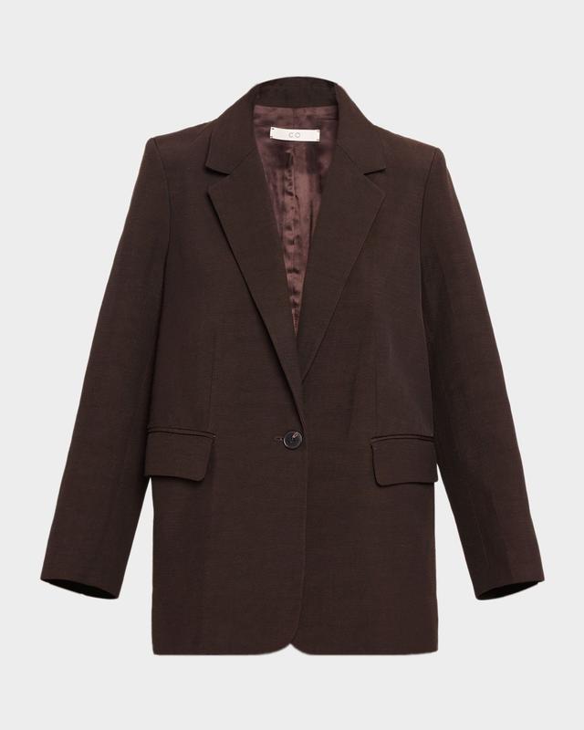 Oversized Single-Breasted Blazer Jacket