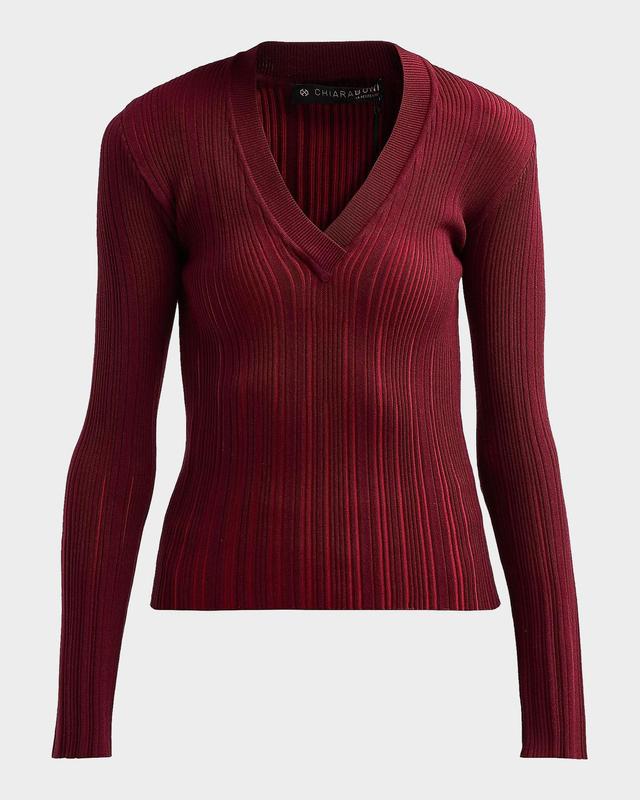Chiara Boni La Petite Robe Briar Rib-Knit Top