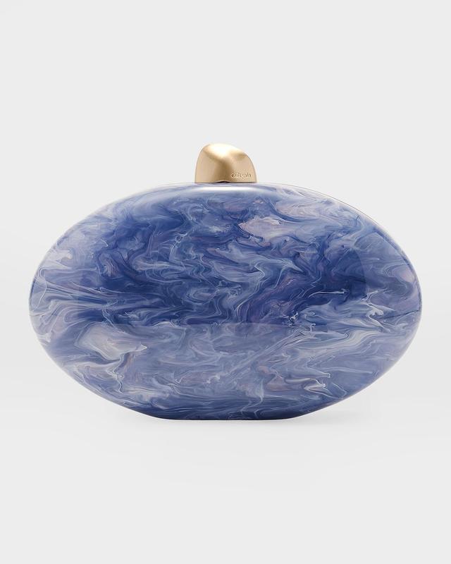 Cult Gaia Eviana Marbled Acrylic Clutch Bag
